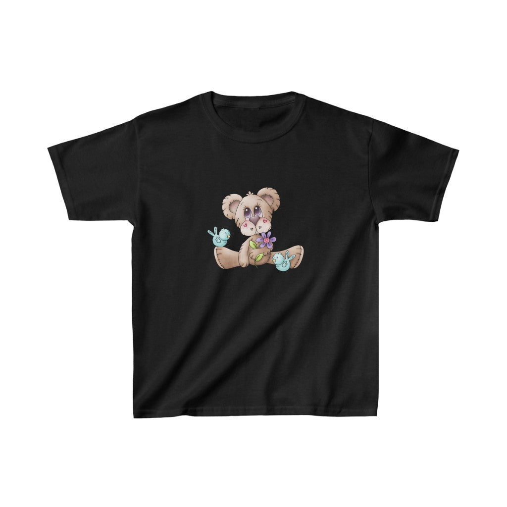 Toddler Black tee with brown bear