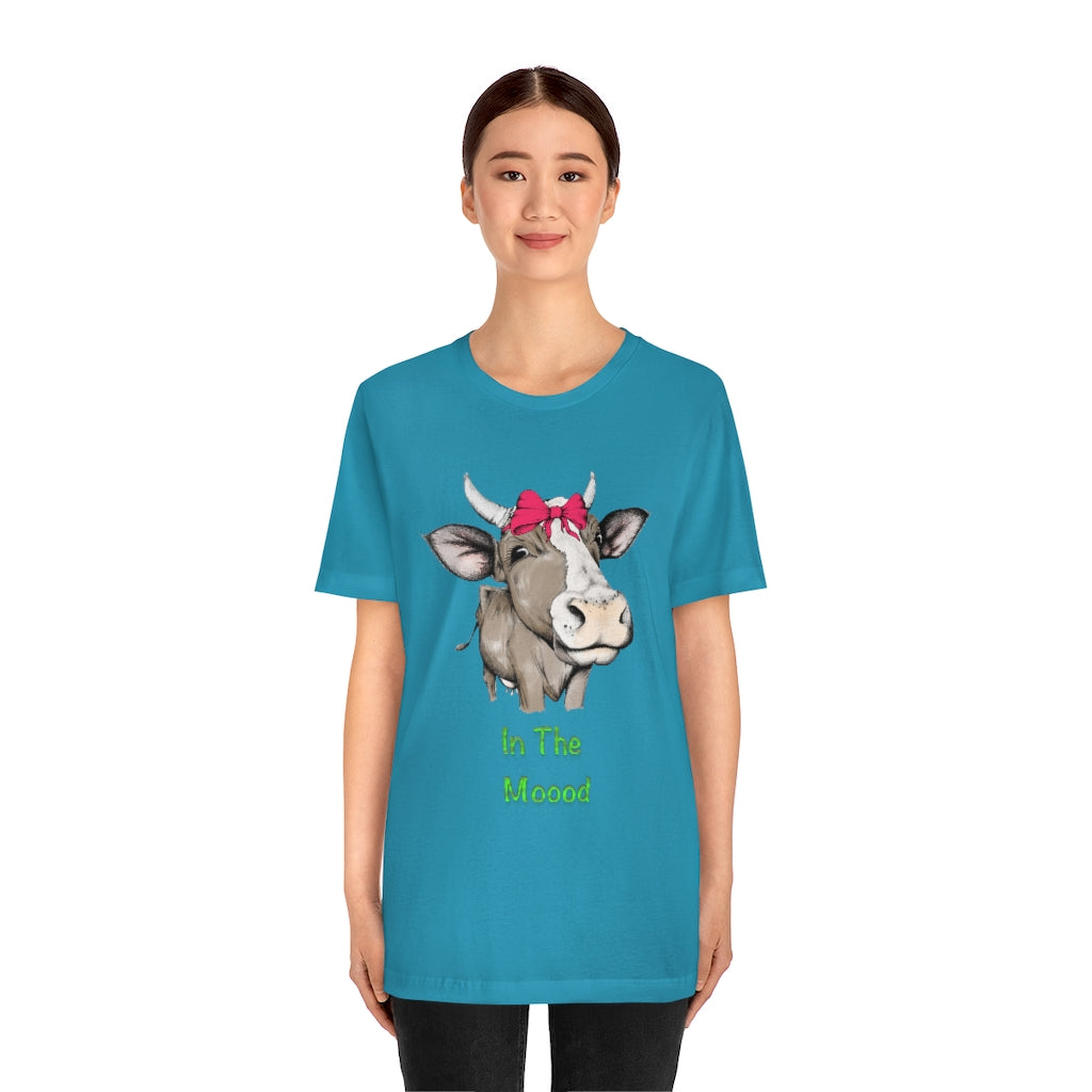 Women's Tee Cute In The Moood, Original Cow Tee