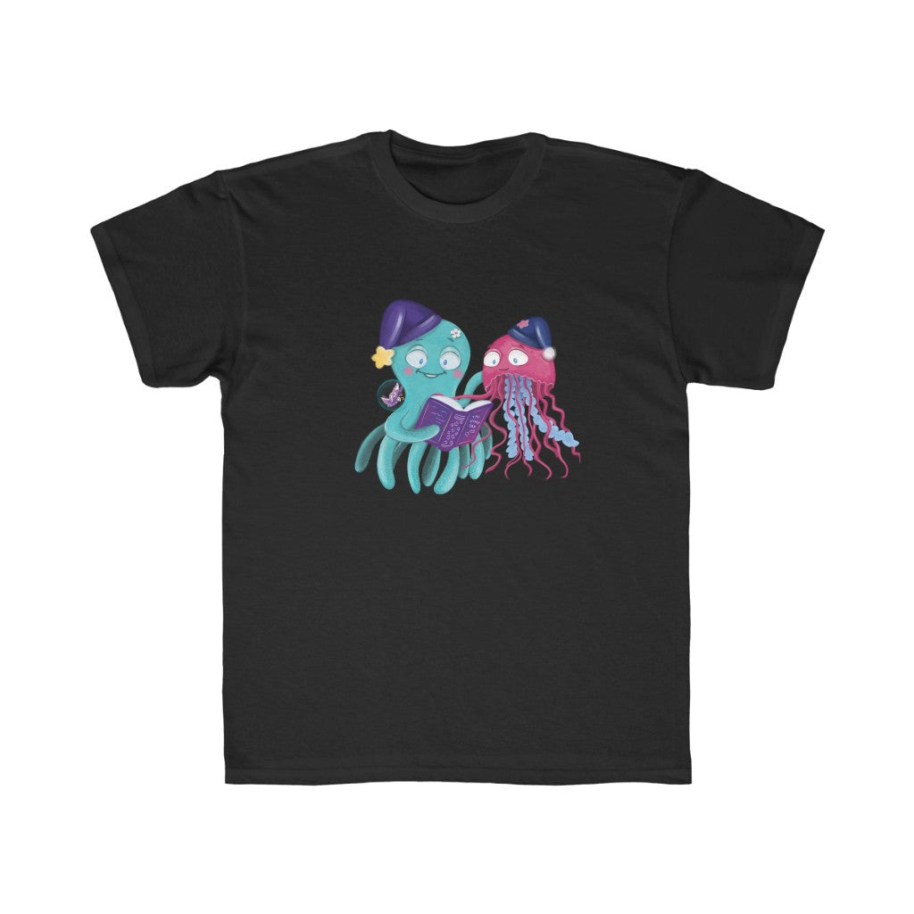 Toddler's Tee Cute Octopus & Friend Colorful Tee