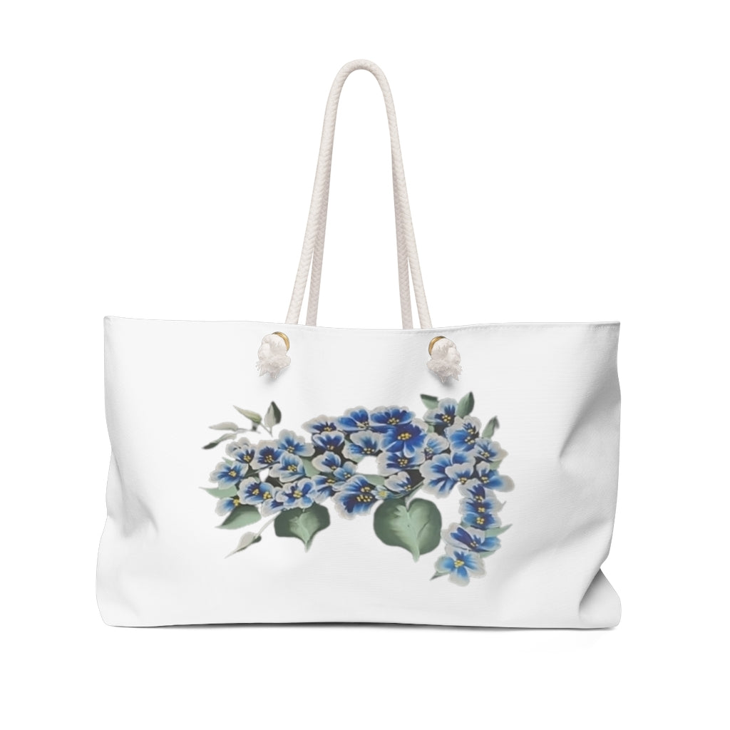 Blue Poppies on Music, Art, Weekender Bag