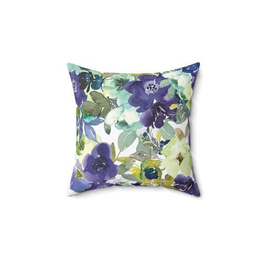 Decorative Pillow Hydrangea Polyester Square Pillow