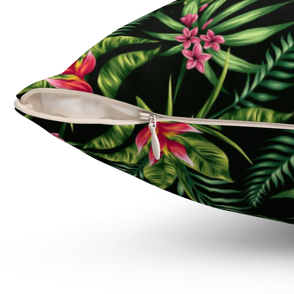 Tropical Spun Polyester Square Pillow