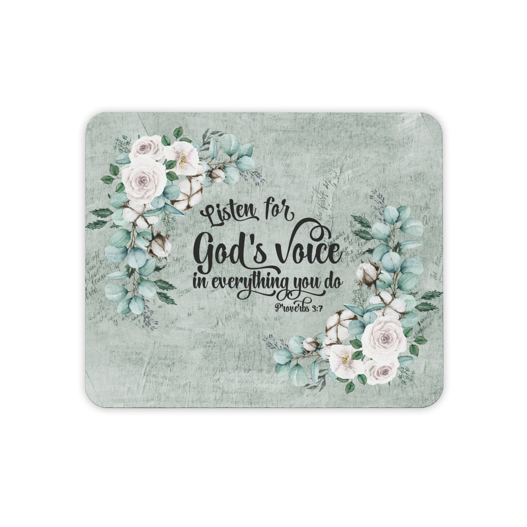 Mouse Pad Listen for God's Voice Mouse Pad (3mm Thick)