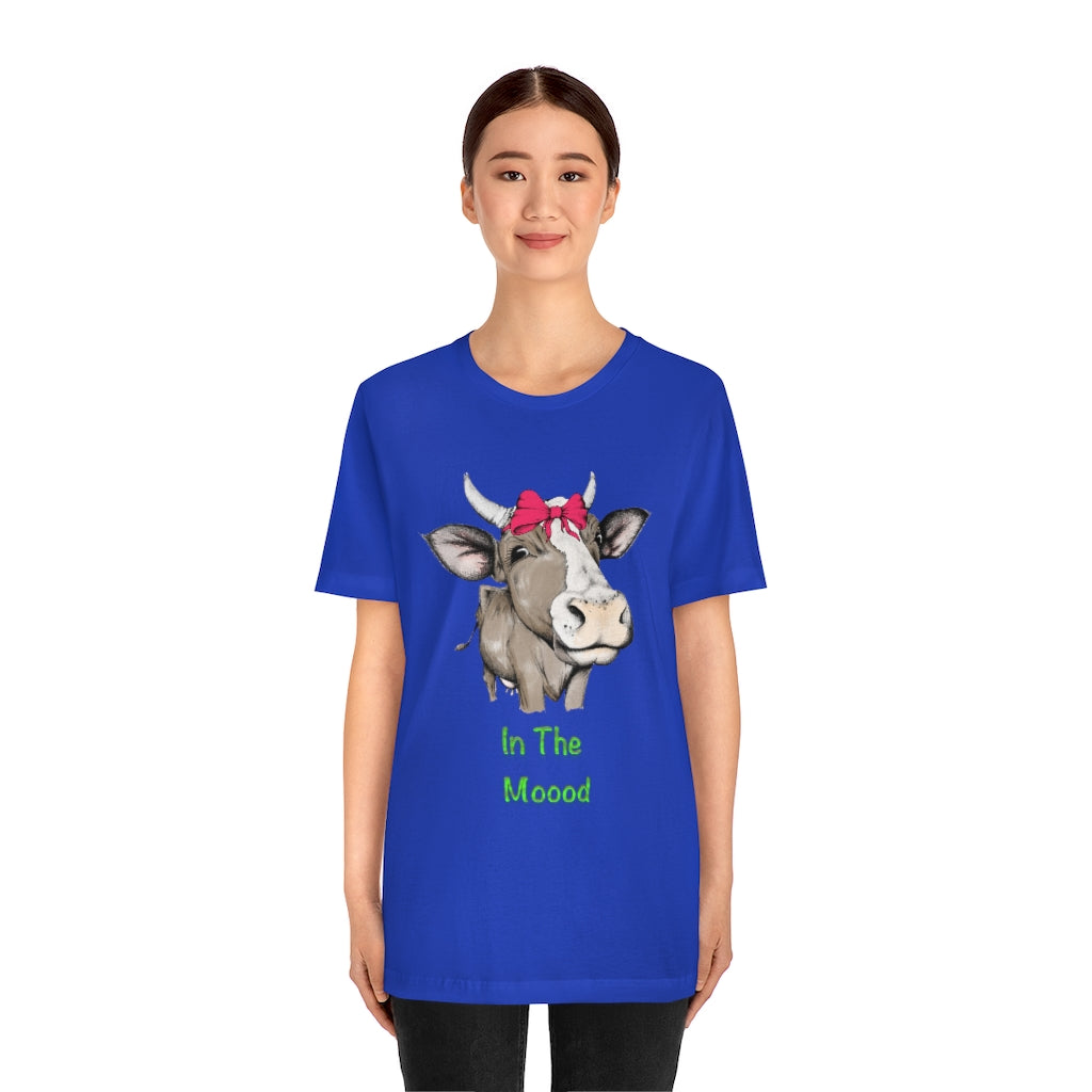 Women's Tee Cute In The Moood, Original Cow Tee