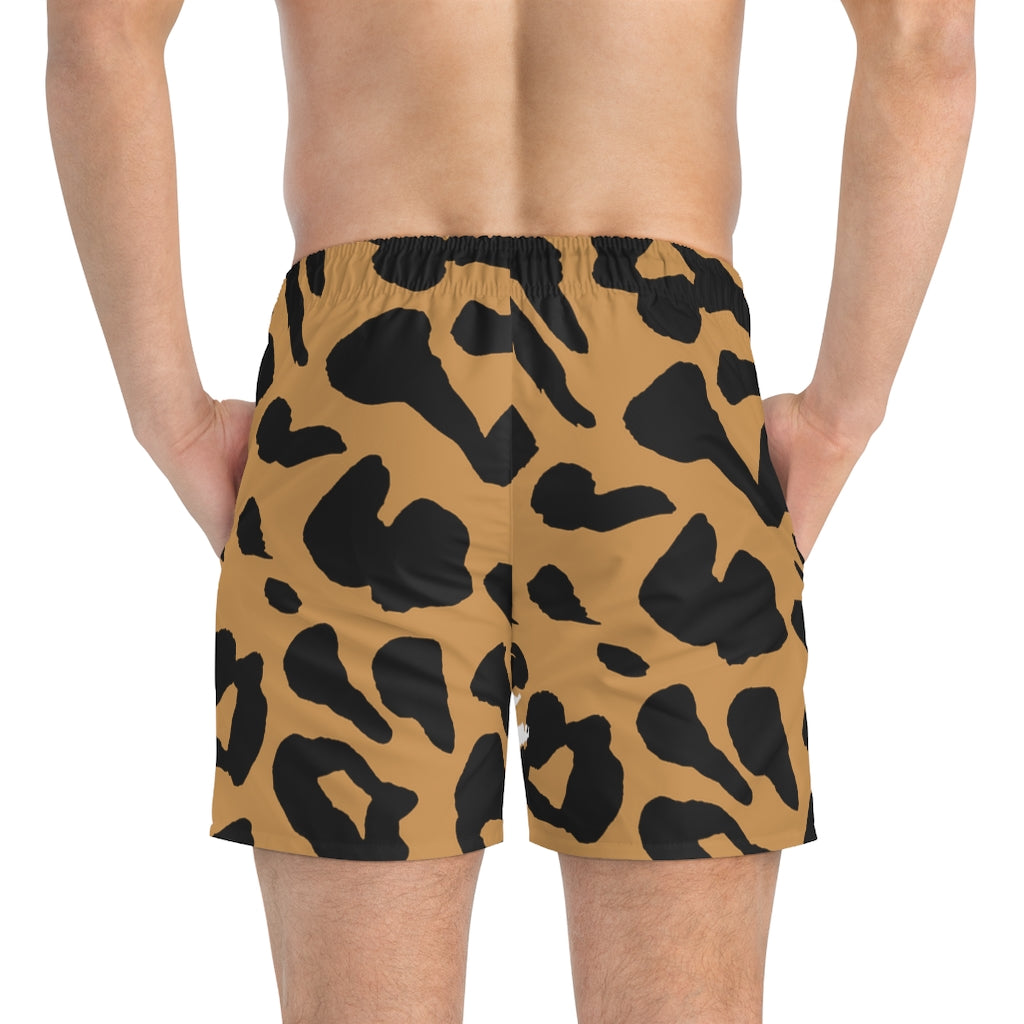 Men's Leopard Print Bathing  Suit