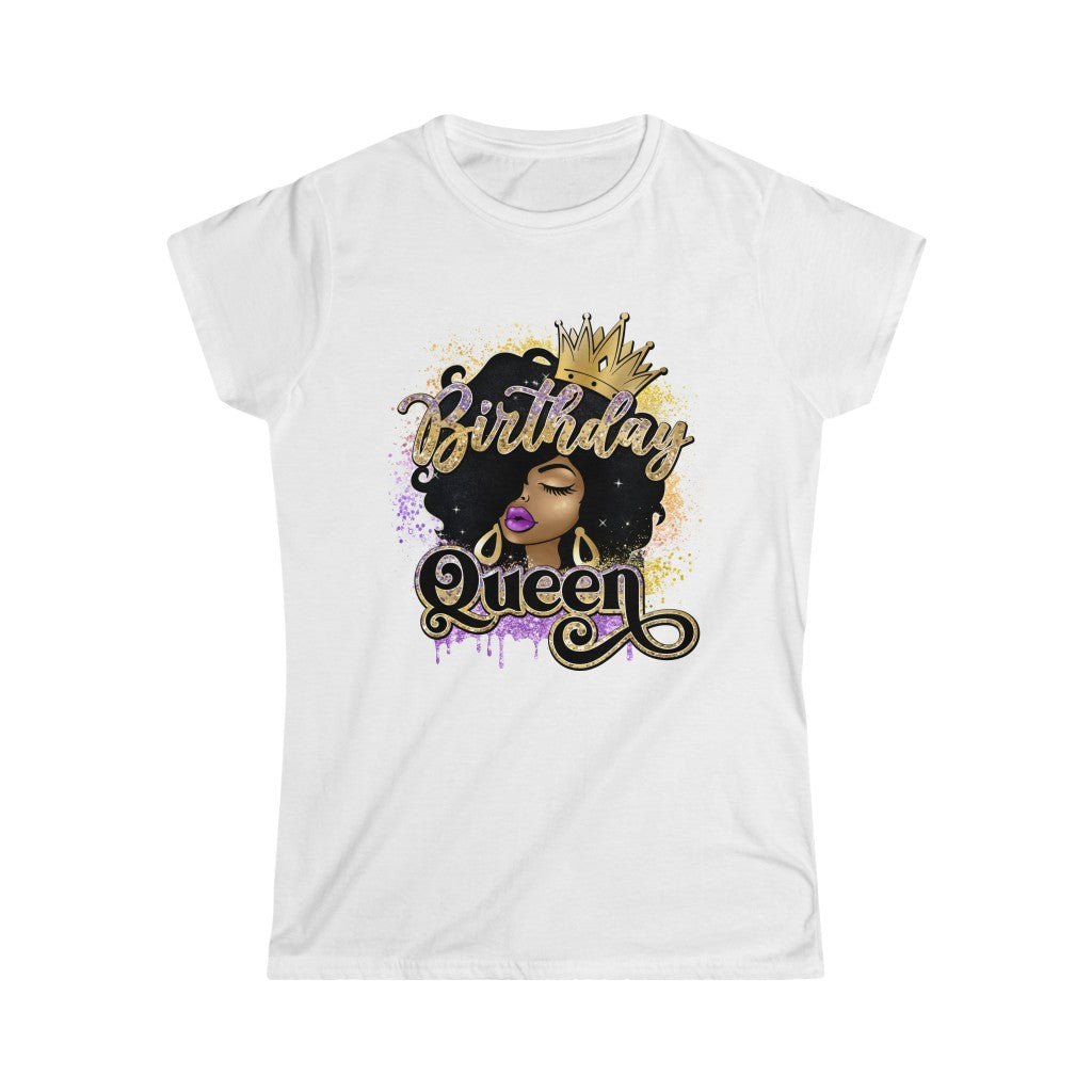 White, Black Birthday Queen Tee