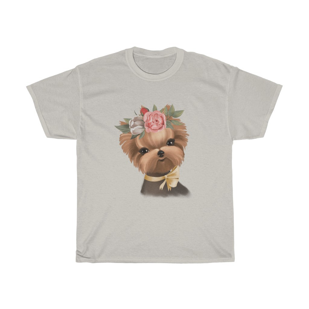 Women's Yorkie Lover's Tee Little Brunette Yorkie Tee Shirt