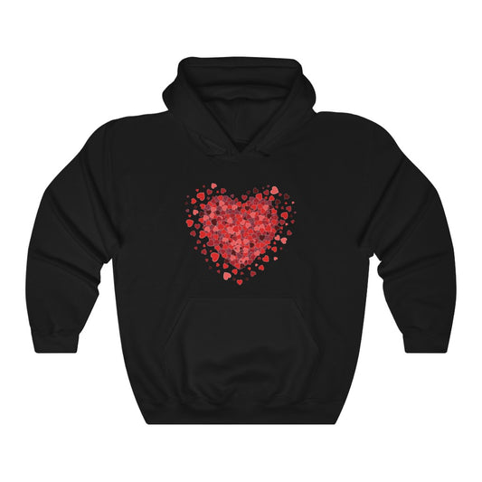 Women's Hoodie Valentine Scattered Hearts Hoodie