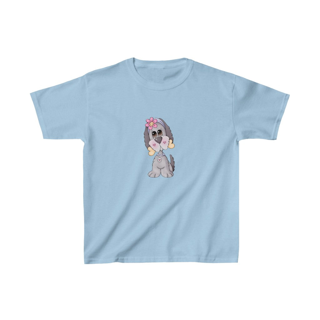 Toddler Tee Cute Puppy With Bone Kids Heavy Cotton™ Tee