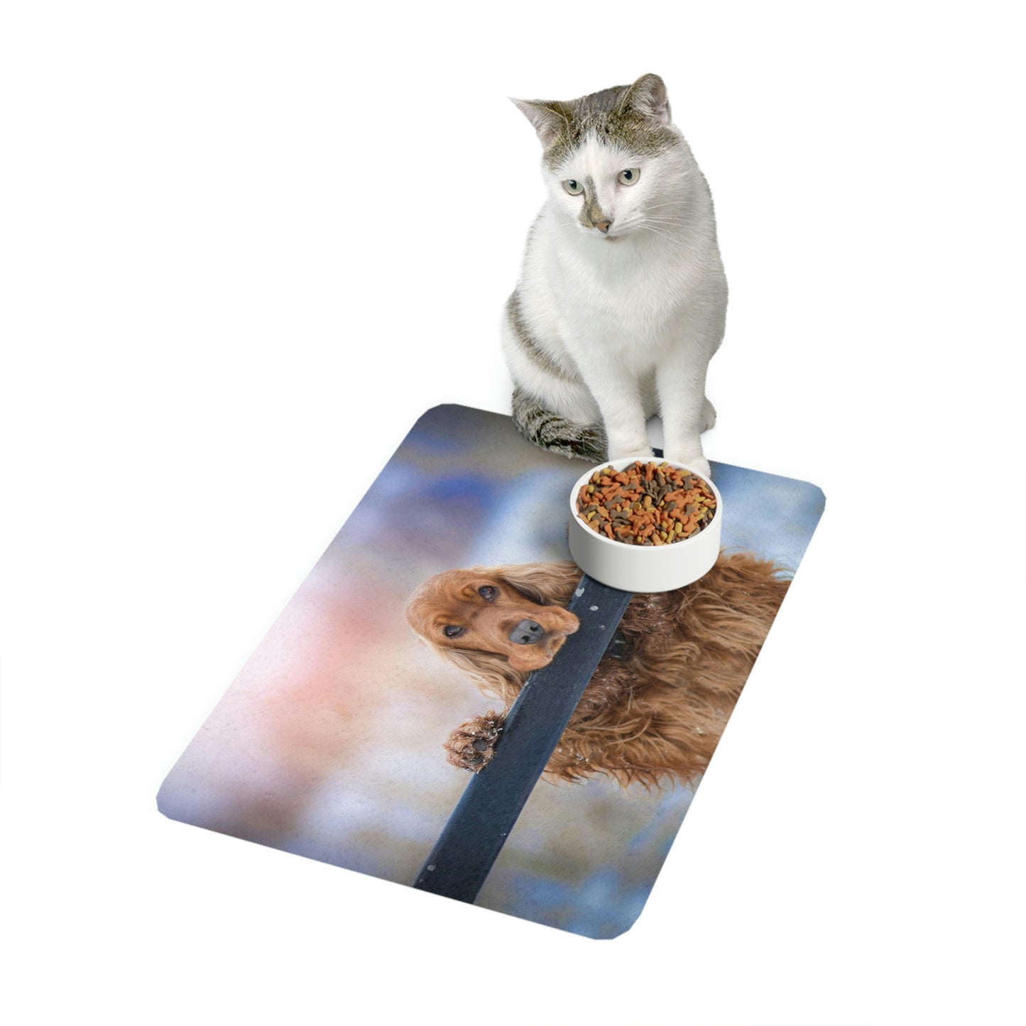 Personalized Your Pet's Photo Here, Name Included, Pet Food Mat (12x18)