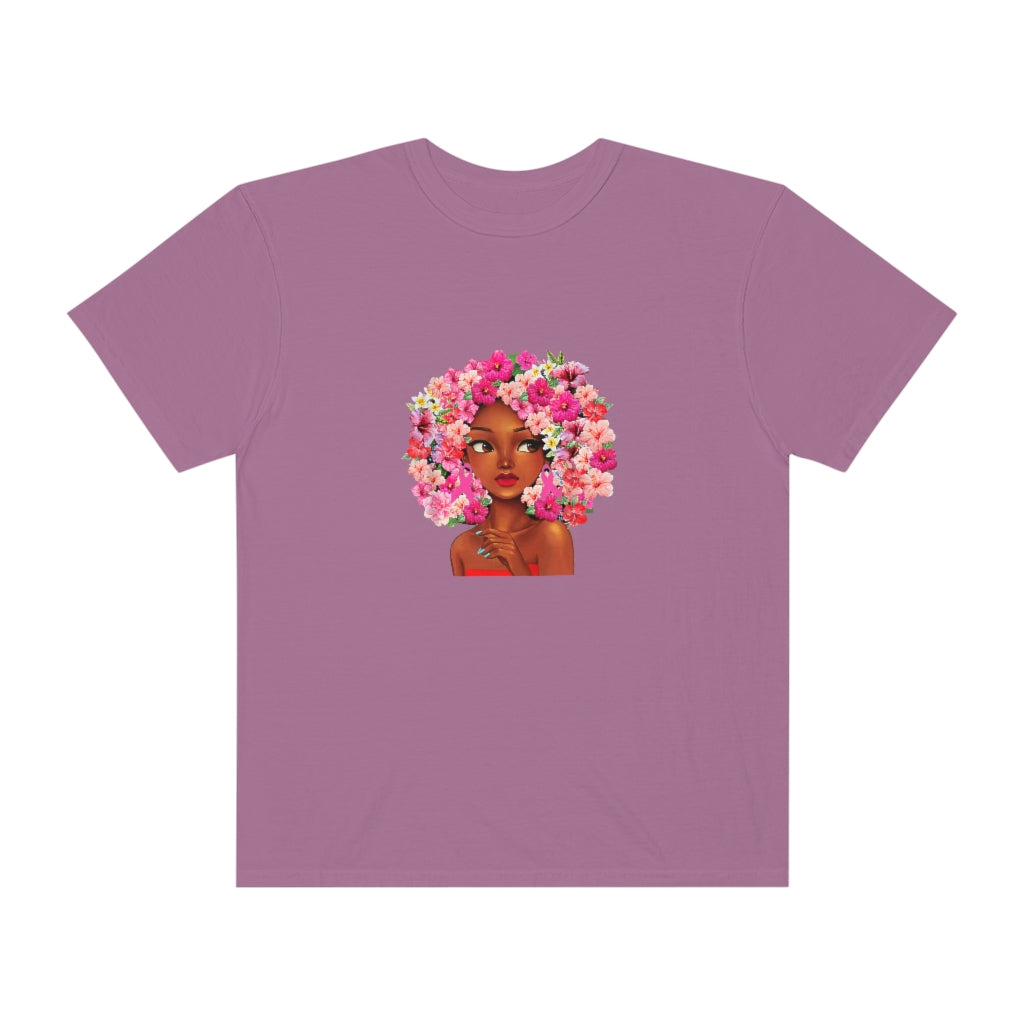 Women's Black Girl African Queen Multicolored Tee