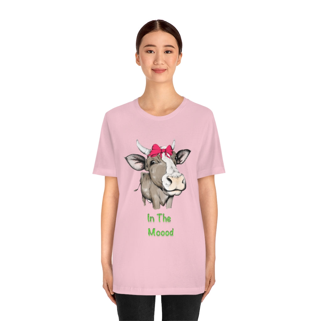 Women's Tee Cute In The Moood, Original Cow Tee