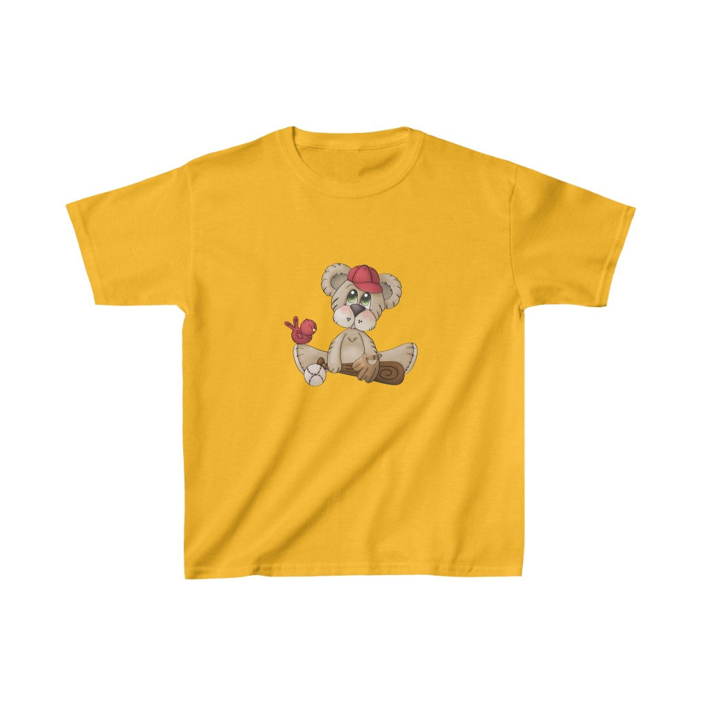 Toddler Yellow Tee with Baseball Teddybear