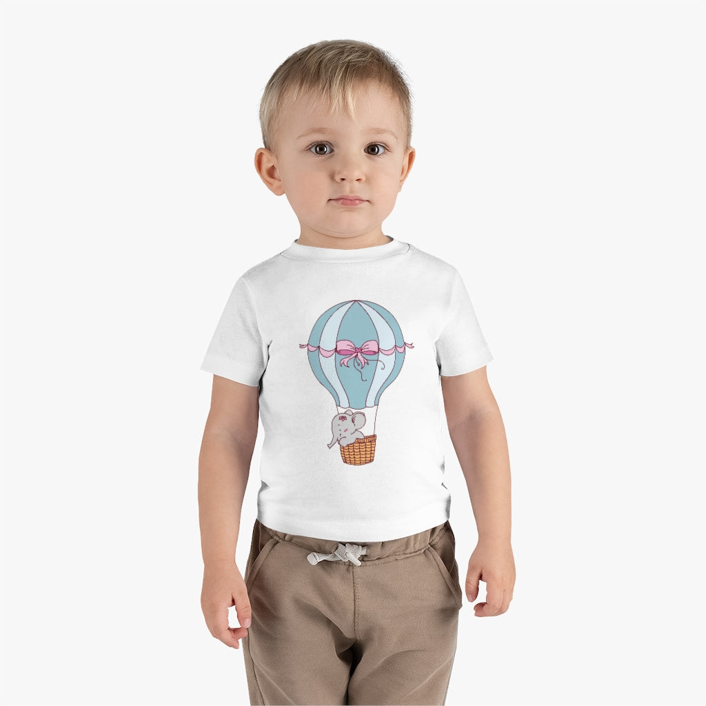 Toddler Tee Elephant in a Hot Air Balloon Tee