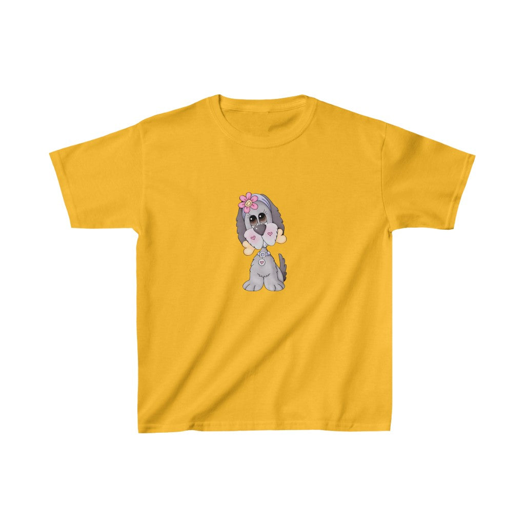 Toddler Tee Cute Puppy With Bone Kids Heavy Cotton™ Tee
