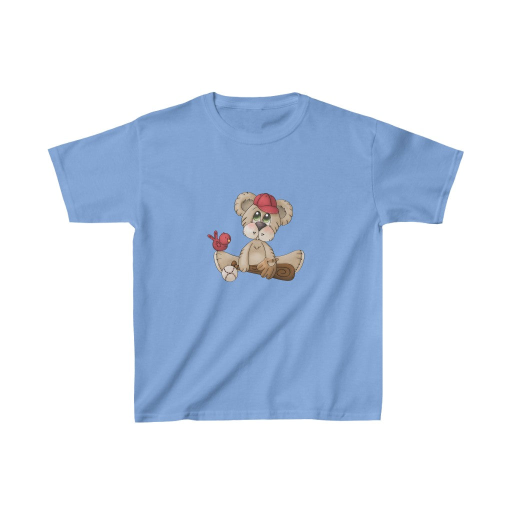 Toddler Dark Blue Tee with Baseball Teddybear