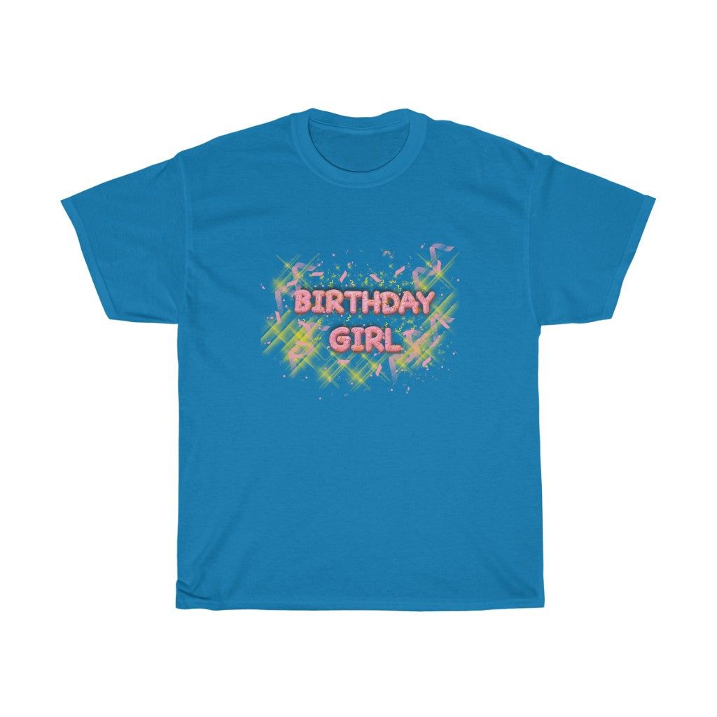 Birthday Girl on Blue Tee