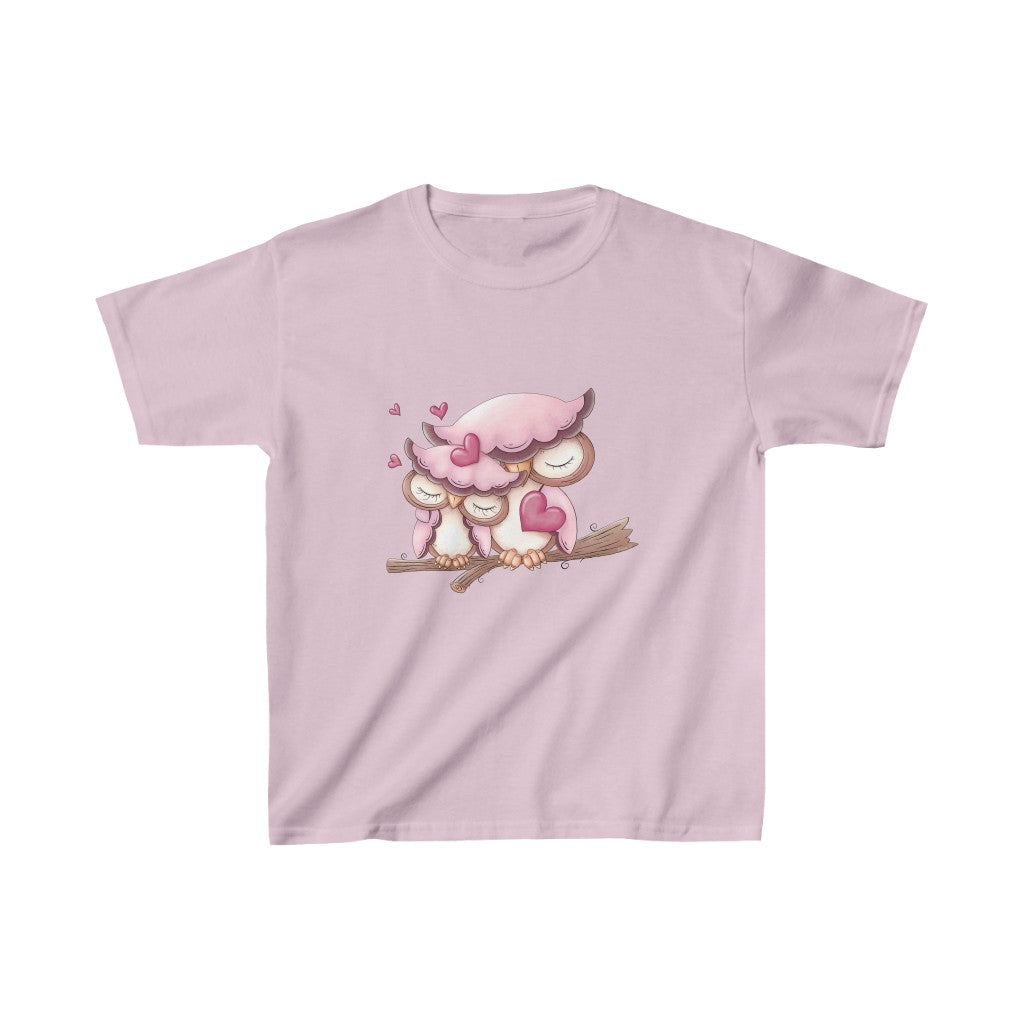Toddler Tee Cute Pink Owls Heavy Cotton Tee