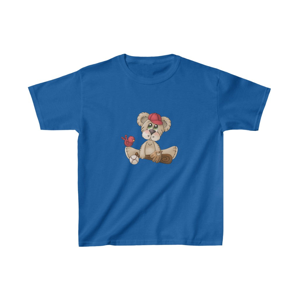 Toddler Dark Blue Tee with Baseball Teddybear