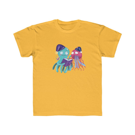 Toddler's Tee Cute Octopus & Friend Colorful Tee