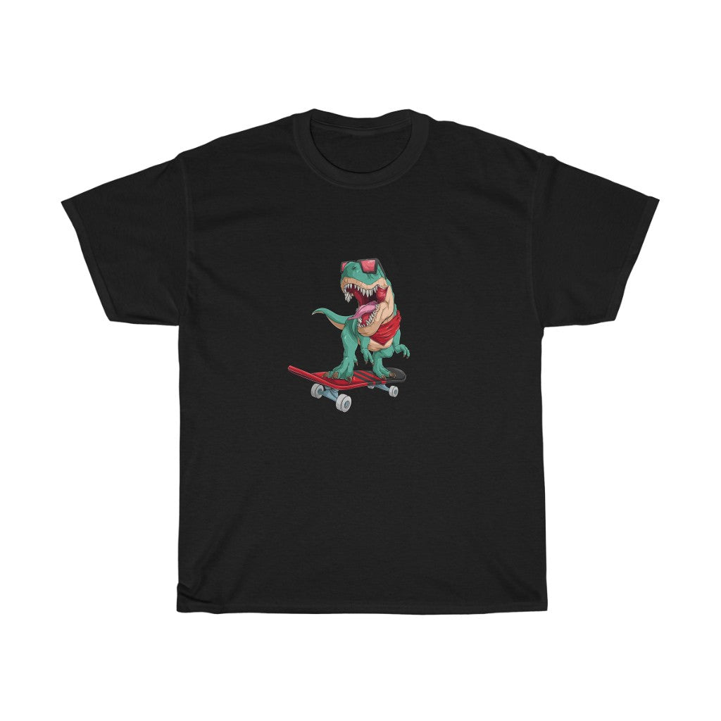 Men's Tee Cute Skating Dino Unisex Heavy Tee