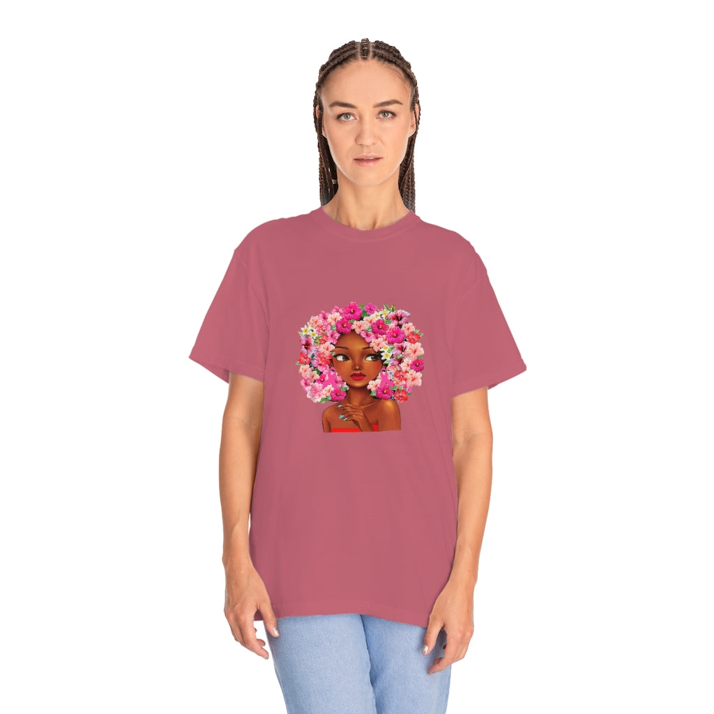 Women's Black Girl African Queen Multicolored Tee