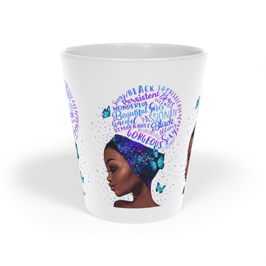 Coffee Mug Black is Beautiful Latte Mug, 12oz