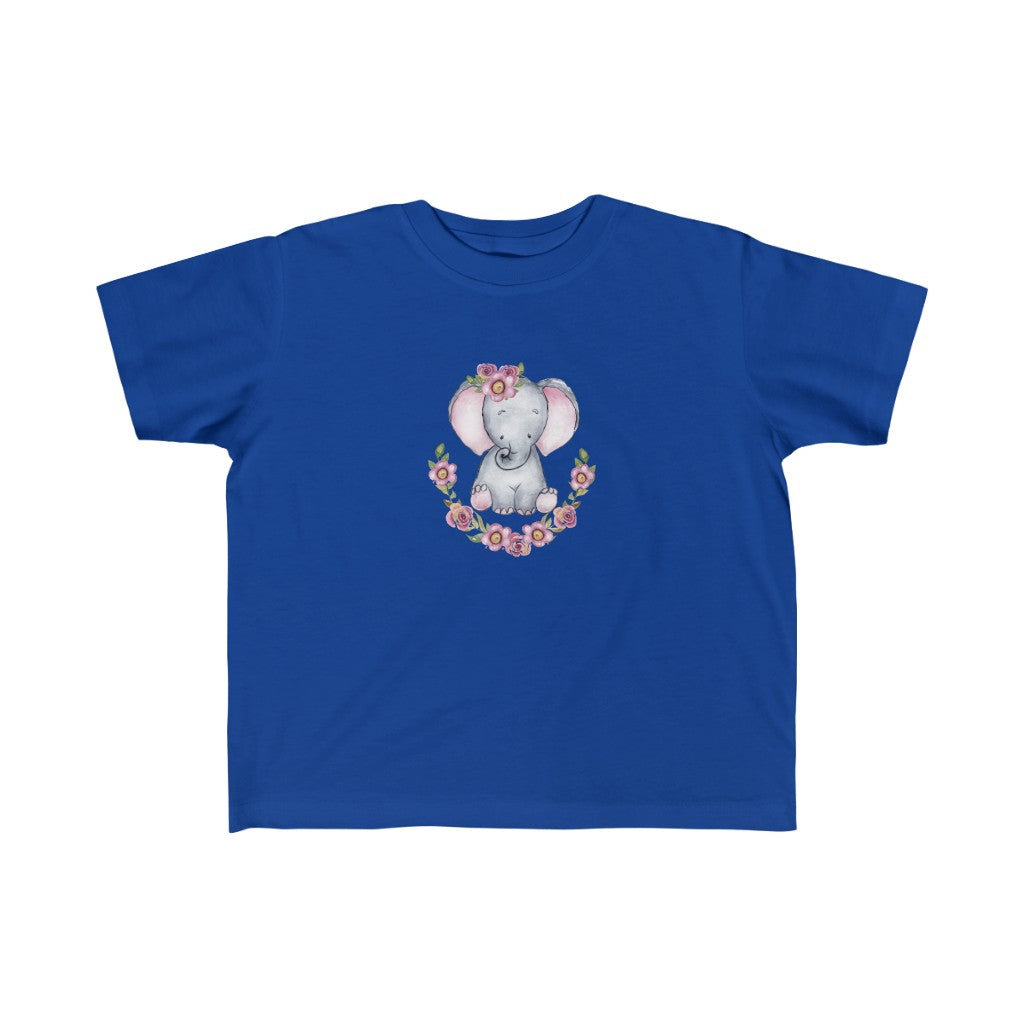 Toddler Tee Elephant with Flowers Toddler Tee