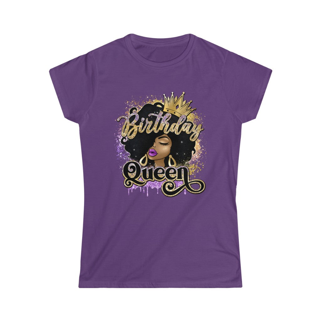 Purple Black Birthday Queen Tee