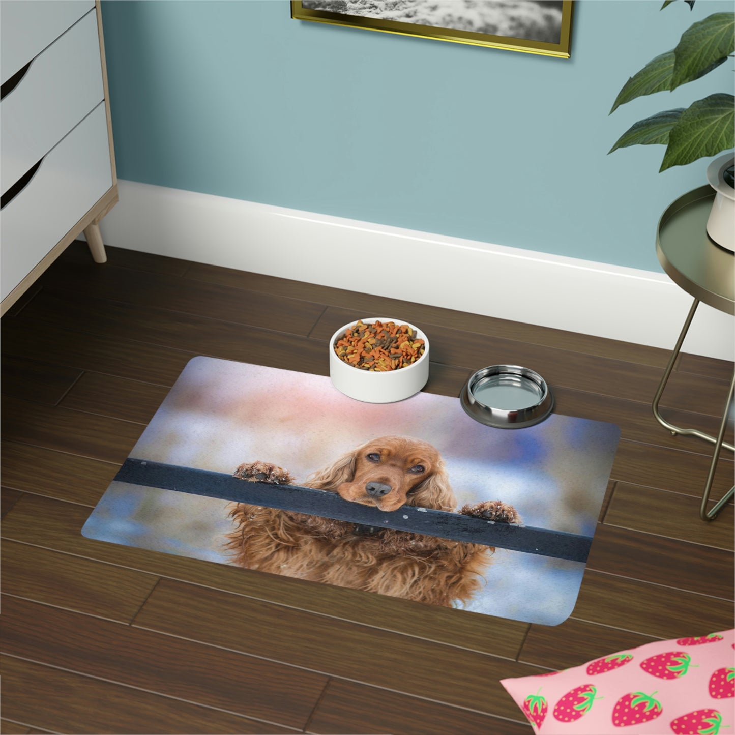 Personalized Your Pet's Photo Here, Name Included, Pet Food Mat (12x18)