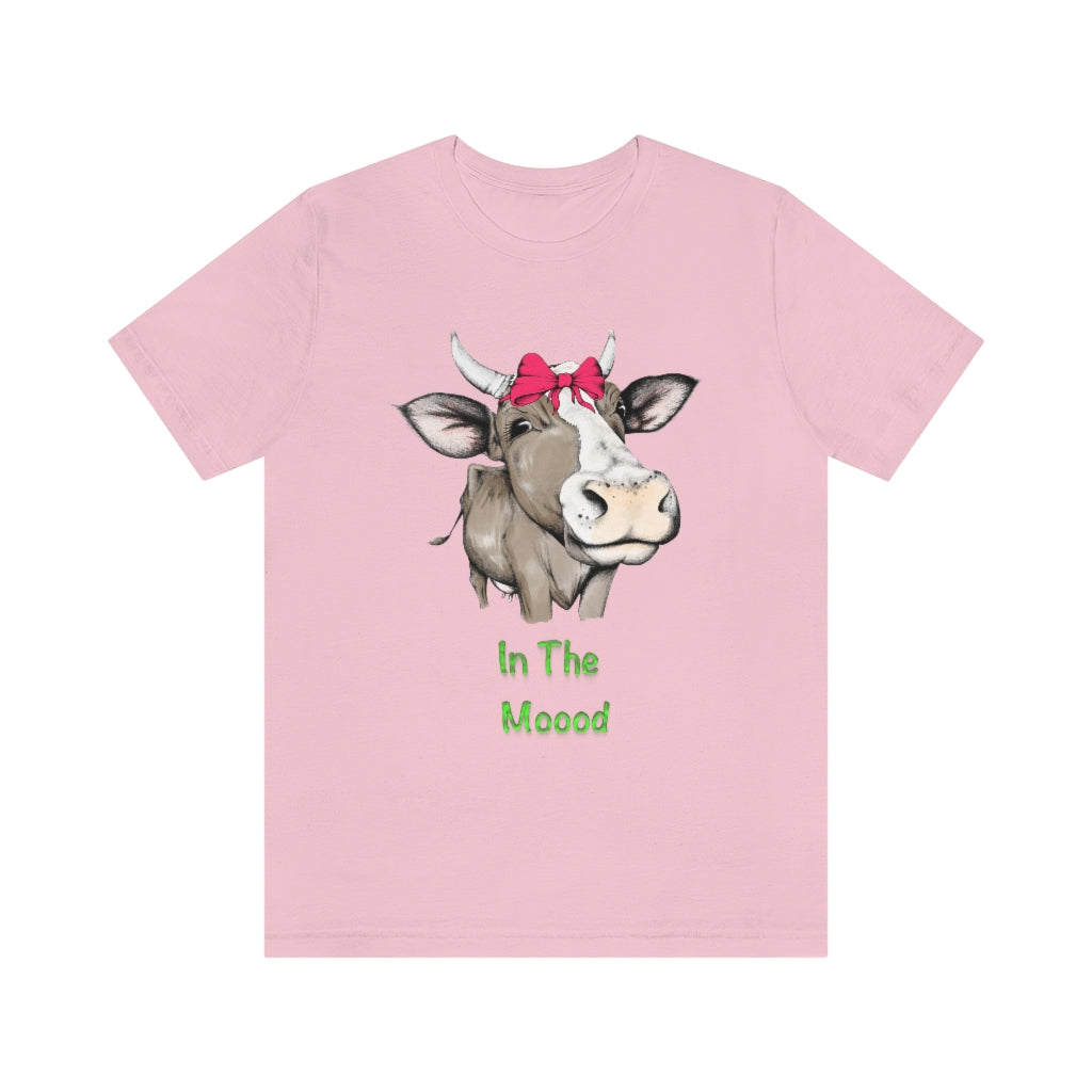 Women's Tee Cute In The Moood, Original Cow Tee