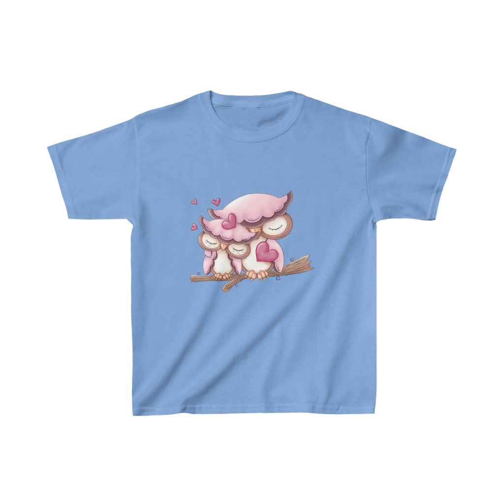Toddler Tee Cute Pink Owls Heavy Cotton Tee