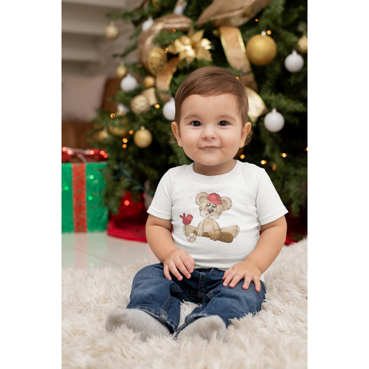 Baby wearing Baseball Teddybear Tee