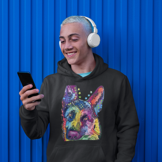 Men's Hoodie Colorful German Shepherd Hoodie