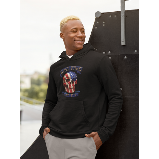 Men's Hoodie Live Free Or Die Patriotic Hoodie