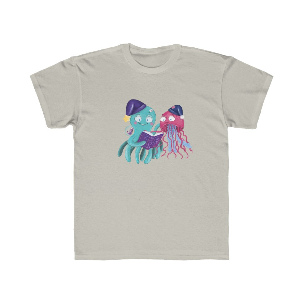 Toddler's Tee Cute Octopus & Friend Colorful Tee