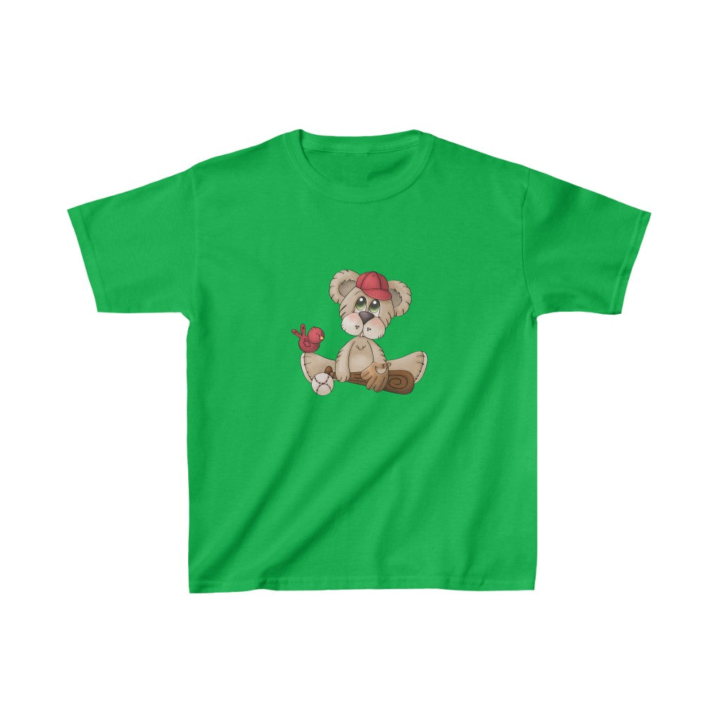 Toddler, Green Tee with Baseball Teddy