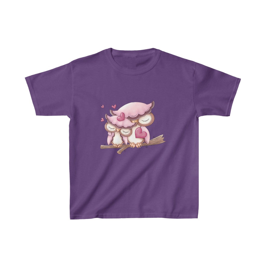 Toddler Tee Cute Pink Owls Heavy Cotton Tee
