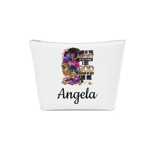 Cosmetic Bag Personalized With Your Name Cotton Cosmetic Bag