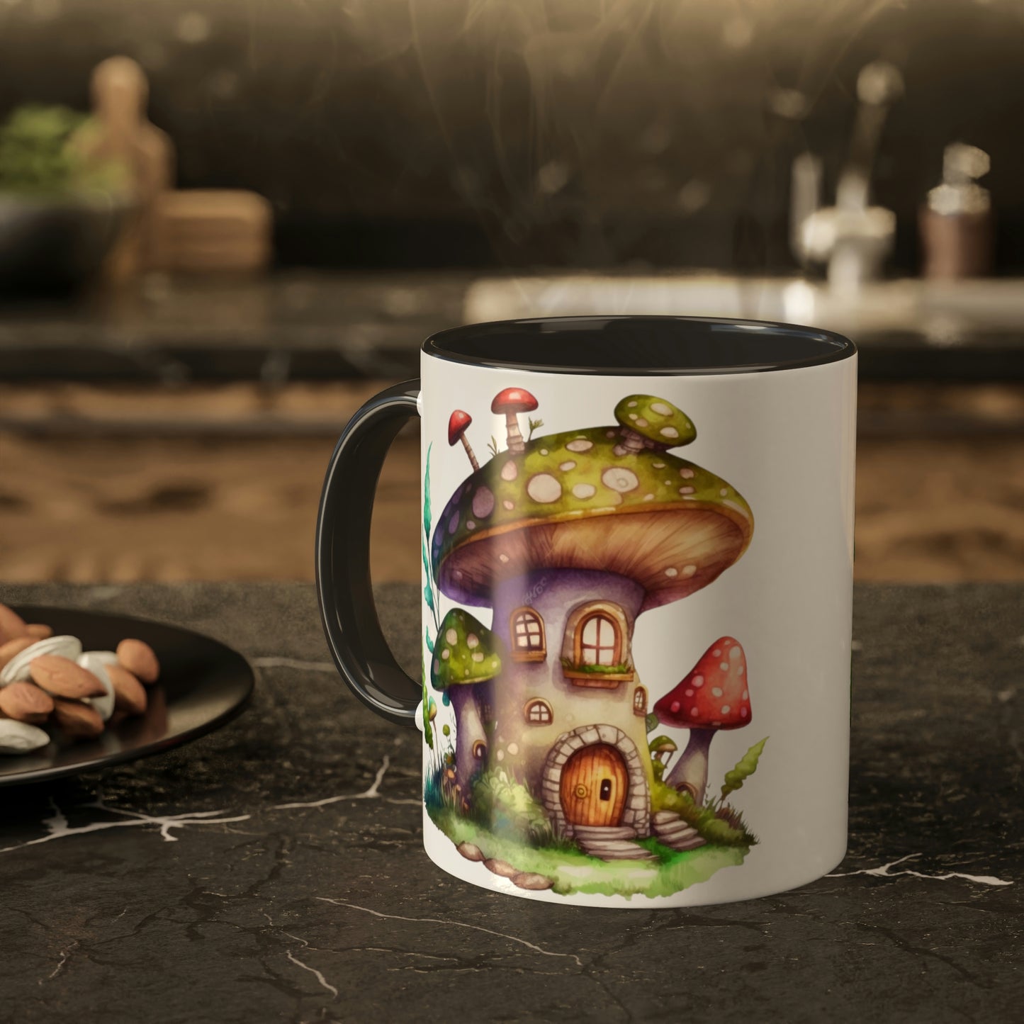 Coffee Mug Mushroom Themed Colorful Mug, 11oz