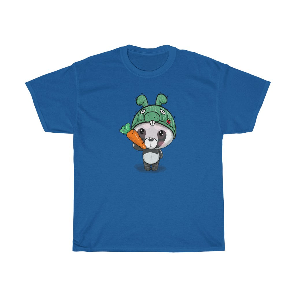 Youth Tee Cute Panda with Carrot Unisex Heavy Cotton Tee