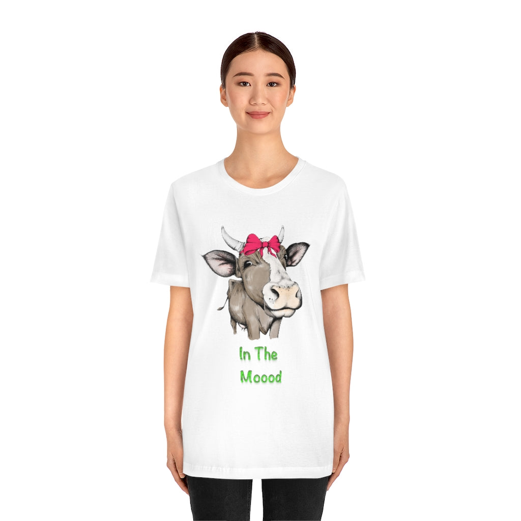 Women's Tee Cute In The Moood, Original Cow Tee