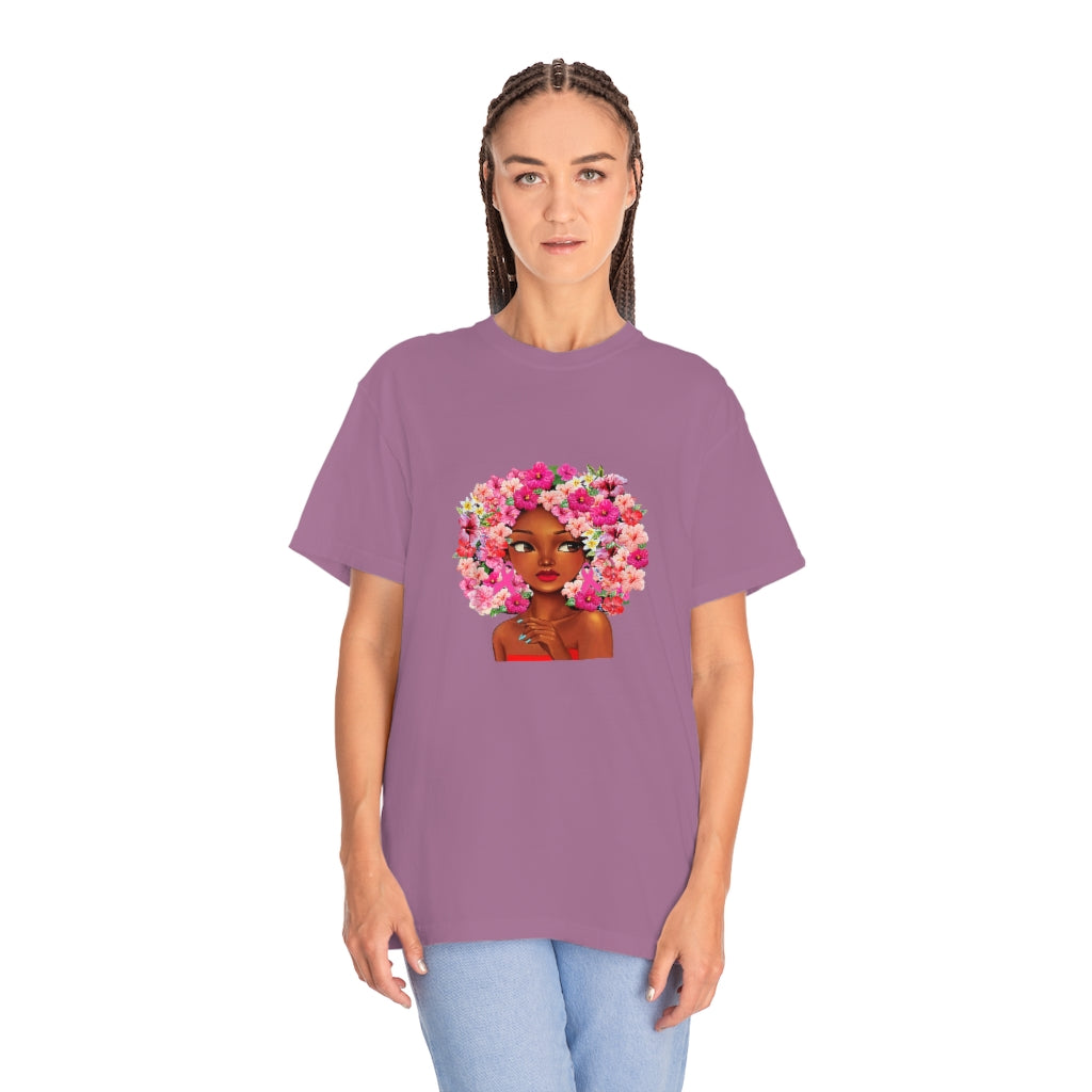 Women's Black Girl African Queen Multicolored Tee
