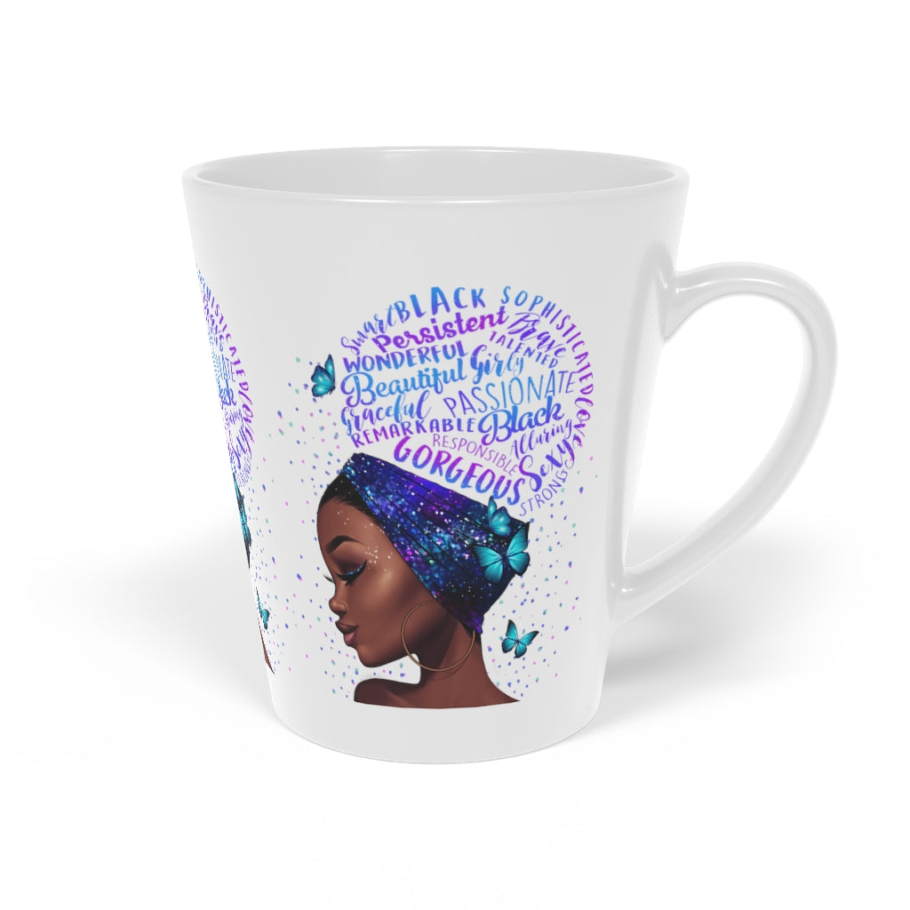 Coffee Mug Black is Beautiful Latte Mug, 12oz