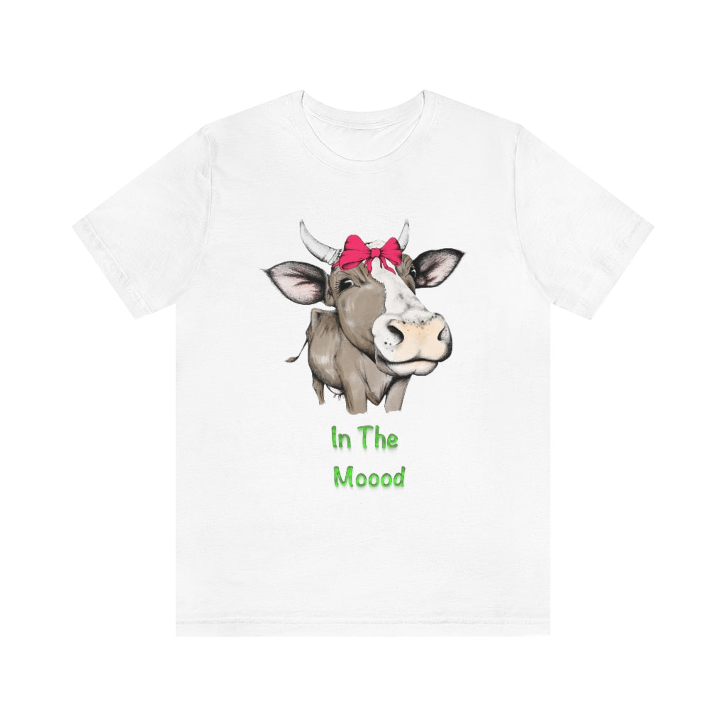 Women's Tee Cute In The Moood, Original Cow Tee