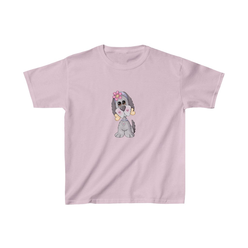 Toddler Tee Cute Puppy With Bone Kids Heavy Cotton™ Tee