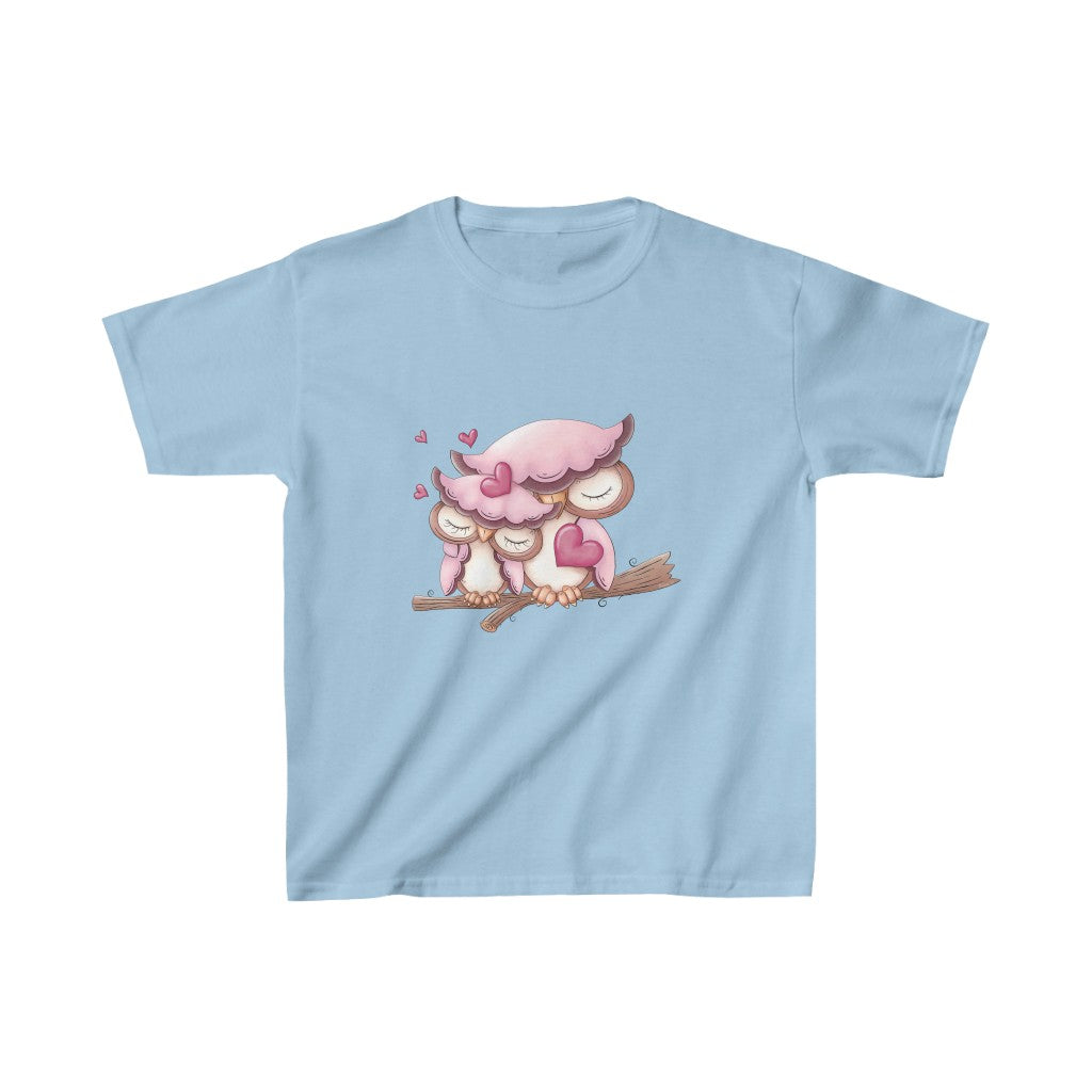 Toddler Tee Cute Pink Owls Heavy Cotton Tee