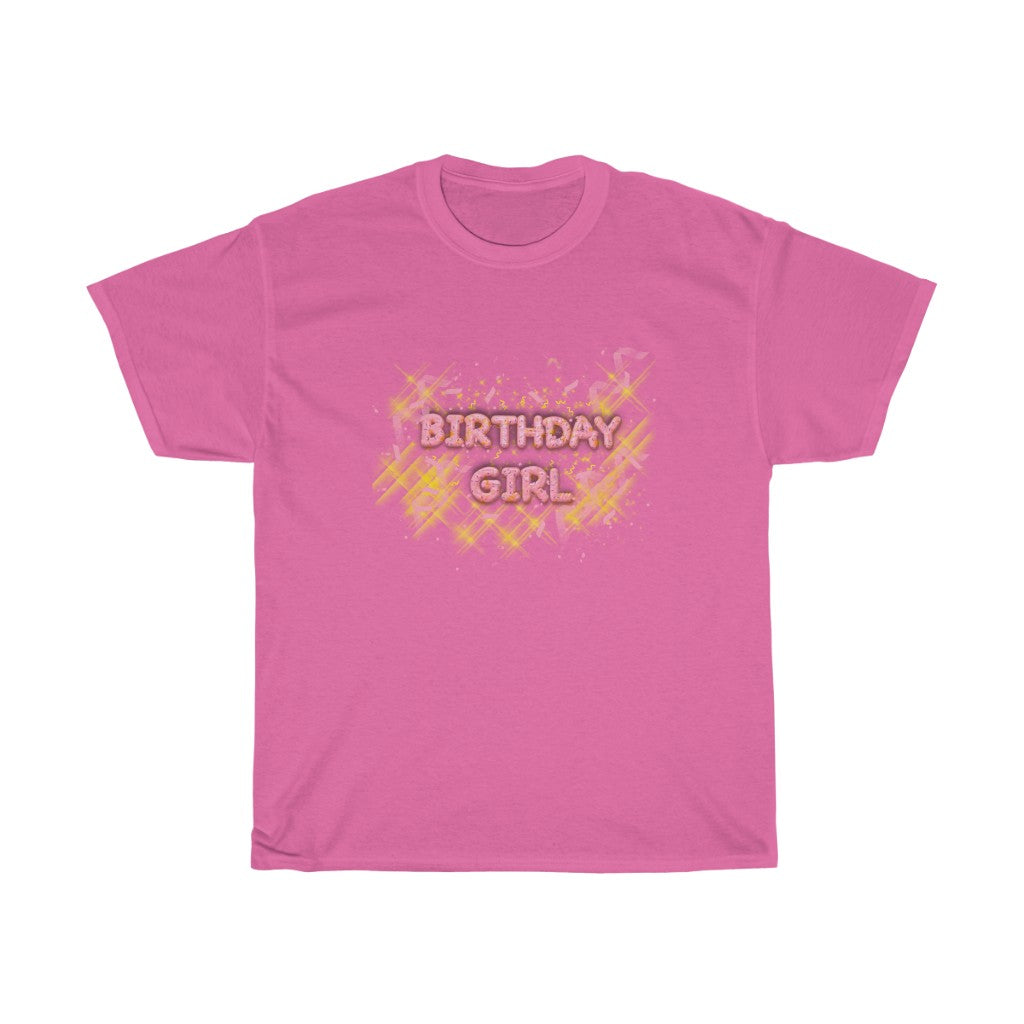 Birthday Girl on Pink Tee
