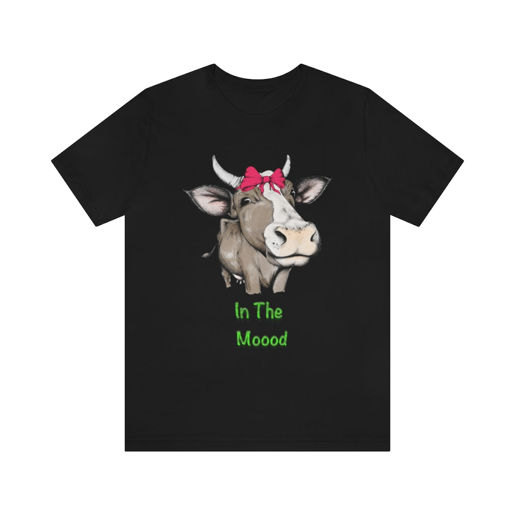 Women's Tee Cute In The Moood, Original Cow Tee