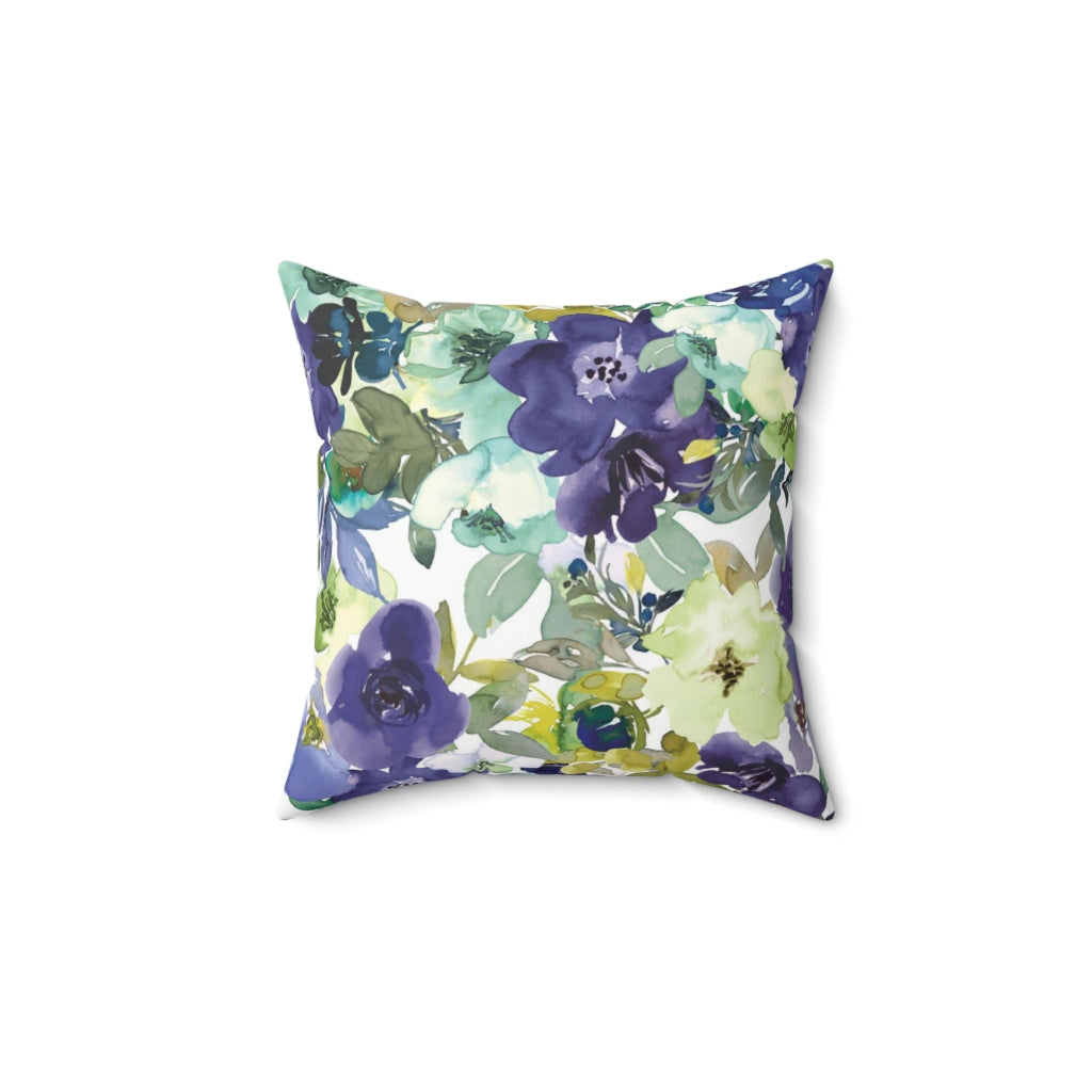 Decorative Pillow Hydrangea Polyester Square Pillow